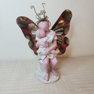 Enchanted Wings Angel & Baby Figurine Fairy Wings Mother  Child Decor S.S. Sarna
